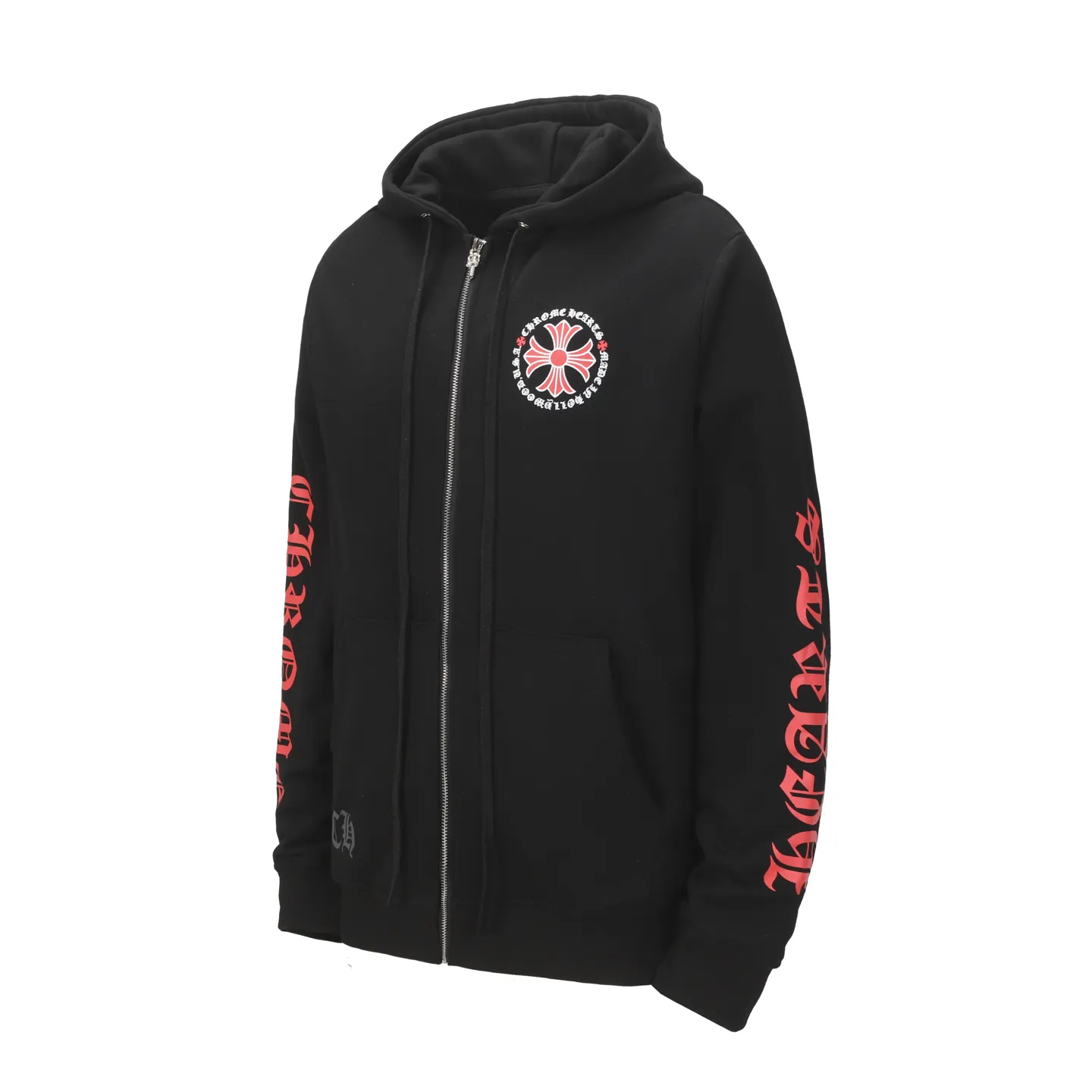 P240 -Chrome Hearts/Chrome Hearts cross printed zipper sweatshirt cardigan jacket -High weight, high density and high quality. The wool is soft, delicate and skin-friendly. It feels soft and silky. It has excellent warmth and skin-friendly properties.